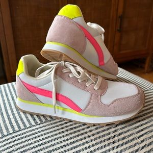 J. Crew City Sneaker neon